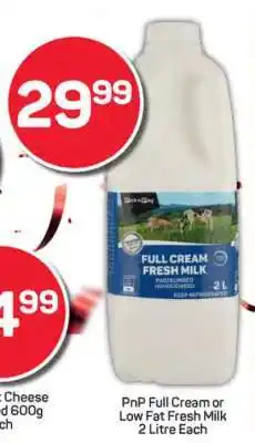 Pick n Pay PnP Full Cream or Low Fat Fresh Milk offer