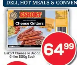 Pick n Pay Eskort Cheese or Bacon Griller 500g Each offer