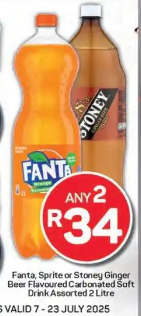Pick n Pay Fanta, Sprite or Stoney Ginger Beer offer