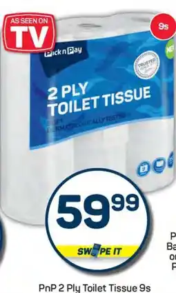 Pick n Pay PnP 2 Ply Toilet Tissue 9s offer