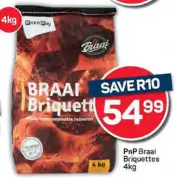 Pick n Pay PnP Braai Briquettes 4kg offer