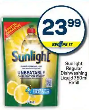 Pick n Pay Sunlight Regular Dishwashing Liquid 750ml Refill offer
