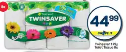 Pick n Pay Twinsaver 1 Ply Toilet Tissue 8s offer