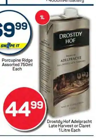 Pick n Pay Drostdy Hof Adelpracht Late Harvest or Claret offer