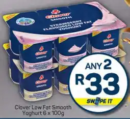 Pick n Pay Clover Low Fat Smooth Yoghurt 6 x 100g offer