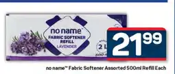 Pick n Pay no name Fabric Softener Assorted 500ml Refill Each offer