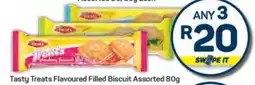 Pick n Pay Tasty Treats Flavoured Filled Biscuit Assorted 80g offer