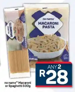 Pick n Pay no name Macaroni or Spaghetti 500g offer