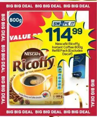 Pick n Pay Nescafe Ricoffy Instant Coffee 800g Refill Pack offer