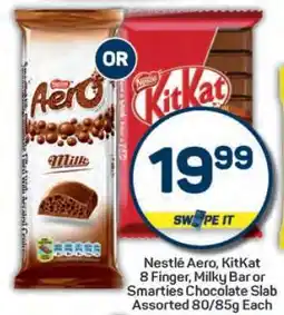 Pick n Pay Nestlé Aero, KitKat 8 Finger, Milky Bar or Smarties Chocolate Slab offer