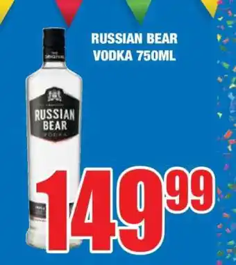 Boxer Russian Bear Vodka 750ml offer