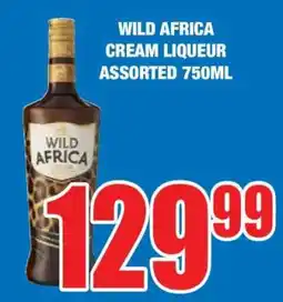 Boxer Wild Africa Cream Liqueur Assorted 750ml offer