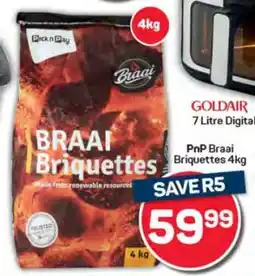Pick n Pay PnP Braai Briquettes 4kg offer