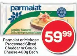 Pick n Pay Parmalat or Melrose Processed Sliced Cheddar or Gouda Cheese offer