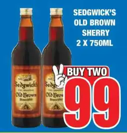 Boxer SEDGWICK'S OLD BROWN SHERRY 2 X 750ML offer