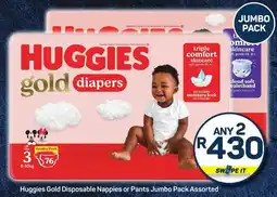 Pick n Pay Hypermarket Huggies Gold Disposable Nappies or Pants Jumbo Pack Assorted offer