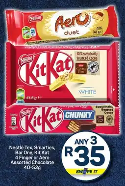 Pick n Pay Hypermarket Nestlé Tex, Smarties, Bar One, Kit Kat 4 Finger or Aero Assorted Chocolate offer