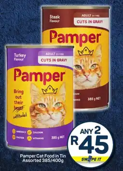 Pick n Pay Hypermarket Pamper Cat Food in Tin Assorted offer