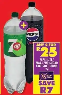 Shoprite Pepsi Lite/Max/7Up Sugar Free Soft Drink offer
