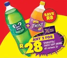 Shoprite SPARLETTA/TWIST SOFT DRINK offer