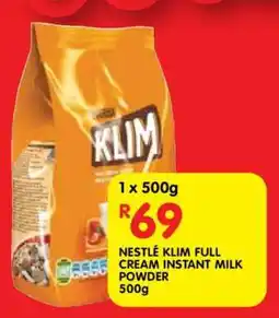 Shoprite NESTLÉ KLIM FULL CREAM INSTANT MILK POWDER 500g offer
