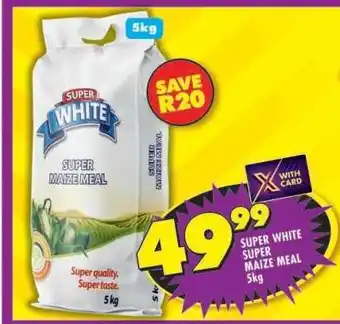 Shoprite SUPER WHITE SUPER MAIZE MEAL 5kg offer