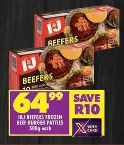 Shoprite I&J Beefers Frozen Beef Burger Patties offer