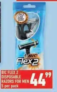 Shoprite BIC FLEX 2 DISPOSABLE RAZORS FOR MEN offer