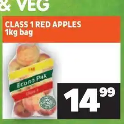 Shoprite CLASS 1 RED APPLES 1kg bag offer