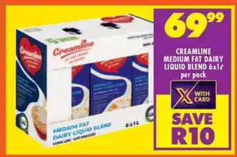 Shoprite CREAMLINE MEDIUM FAT DAIRY LIQUID BLEND 6x1ℓ offer