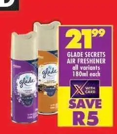 Shoprite Glade Secrets Air Freshener offer