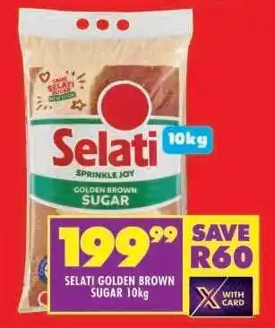 Shoprite SELATI GOLDEN BROWN SUGAR 10kg offer