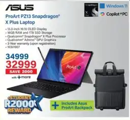 Incredible Connection ASUS ProArt PZ13 Snapdragon X Plus Laptop offer