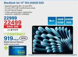 Incredible Connection MacBook Air 13" M4 256GB SSD offer