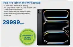 Incredible Connection iPad Pro 13inch M4 WiFi 256GB offer