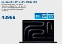 Incredible Connection MacBook Pro 14" M4 Pro 512GB SSD offer