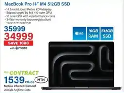 Incredible Connection MacBook Pro 14" M4 512GB SSD offer