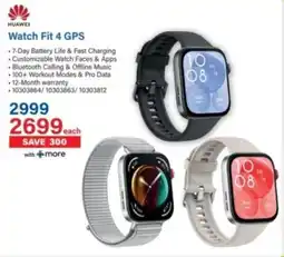 Incredible Connection HUAWEI Watch Fit 4 GPS offer