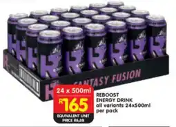 Shoprite Reboost energy drink all variants offer
