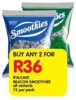 Shoprite Beacon smoothies all variants offer