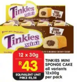 Shoprite Tinkies mini sponge cake all variants offer