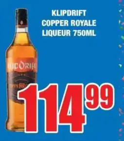 Boxer Liquors Klipdrift copper royale liqueur offer