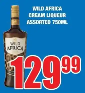 Boxer Liquors Wild africa cream liqueur assorted offer