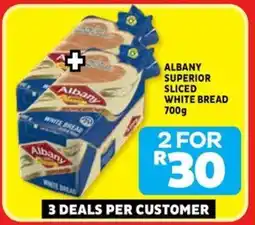 Usave Albany superior sliced white bread offer