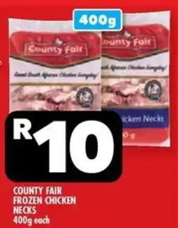 Usave County fair frozen chicken necks offer