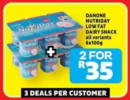 Usave Danone nutriday low fat dairy snack all variants offer