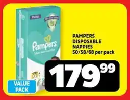 Usave Pampers disposable nappies offer