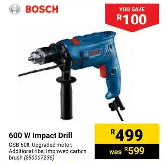 Builders Warehouse BOSCH 600 W Impact Drill offer