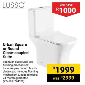 Builders Warehouse Lusso Urban Square or Round Close-coupled Suite offer