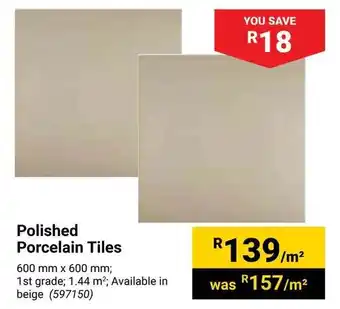 Builders Warehouse Polished Porcelain Tiles offer